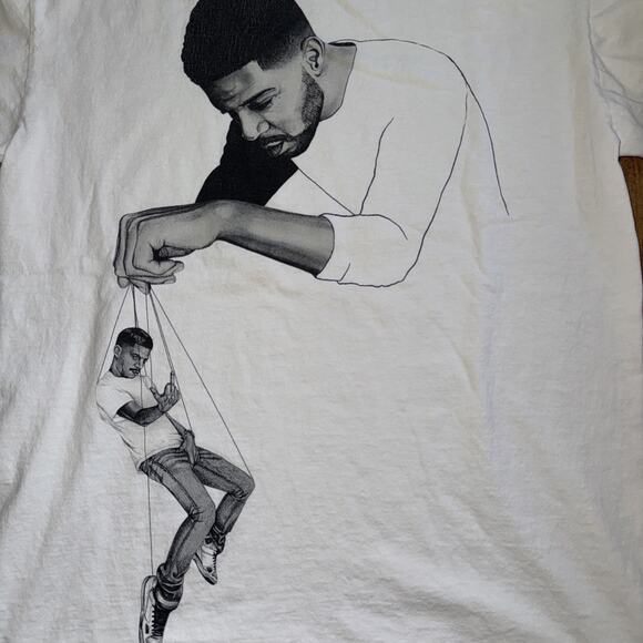 Kid Cudi x Virgil Abloh “Pulling Strings” T-Shirt White Small 20x25 - Picture 2 of 9